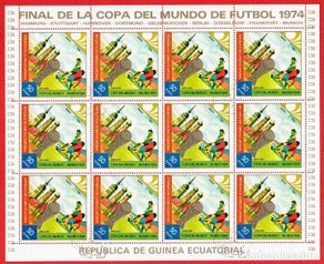 Selos: Hoja bloque Guinea Ecuatorial - Final de la Copa del Mundo Alemania - Germany - 1974